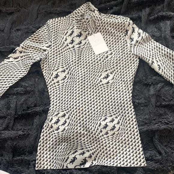 Marine Serre | Tops | Marine Serre White Line Top | Poshmark